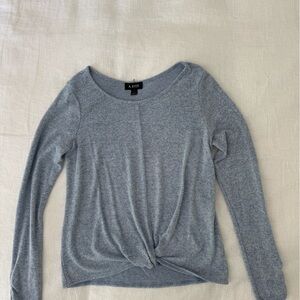 Light Blue/Gray Long Sleeve Top